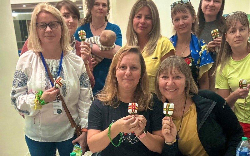 Shatalova pictured at one of her Montaka doll workshops.